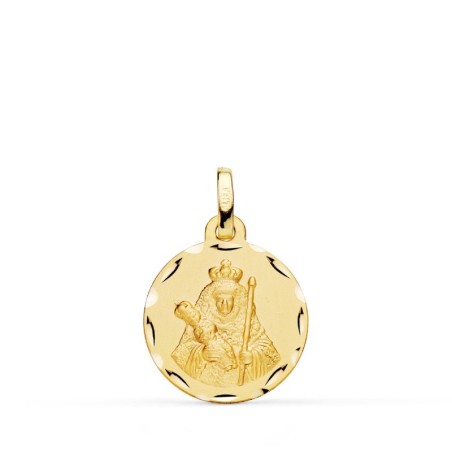Medalla Oro Amarillo Nuestra Señora De La Candelaria Tallada 16 Mm oro 18k