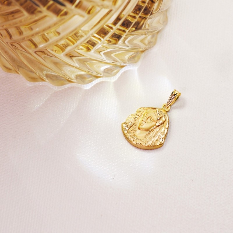 Medalla Oro Amarillo Virgen De La Macarena Silueta 20X17 Mm oro 18k
