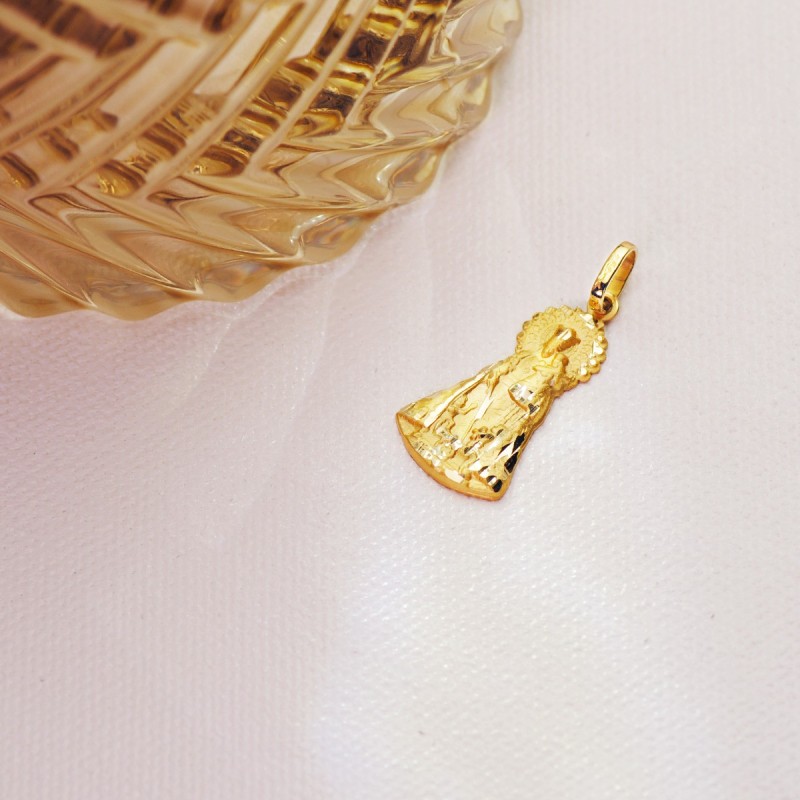 Medalla Silueta Virgen Oro Amarillo De Los Desamparados 23X13 Mm oro 18k