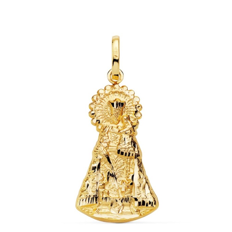 Medalla Silueta Virgen Oro Amarillo De Los Desamparados 26X15 Mm oro 18k