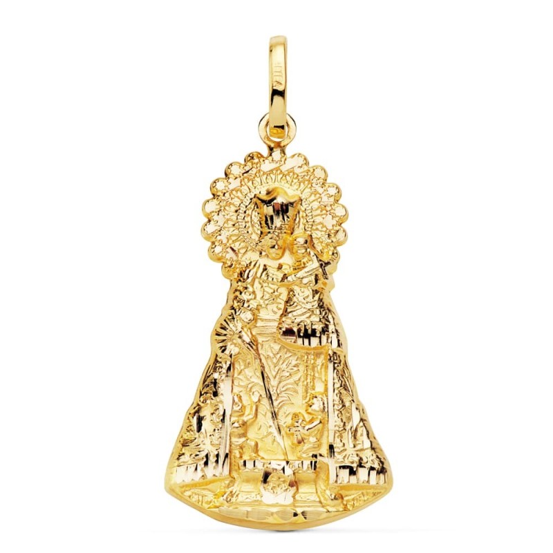 Medalla Oro Amarillo Virgen De Los Desamparados Silueta 33X18 Mm oro 18k