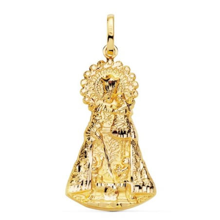 Medalla Oro Amarillo Virgen De Los Desamparados Silueta 33X18 Mm oro 18k