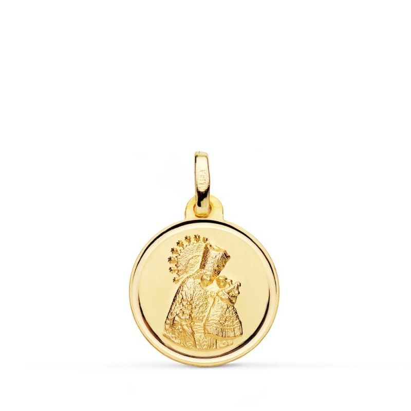 Medalla Oro Amarillo Virgen De Los Desamparados Bisel 16 Mm oro 18k