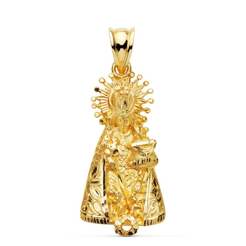 Medalla Oro Amarillo Virgen De Los Desamparados Silueta. 31X15 Mm oro 18k