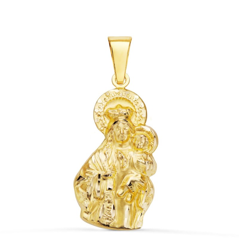 Medalla Oro Amarillo Virgen Del Carmen Silueta 28X14 Mm oro 18k