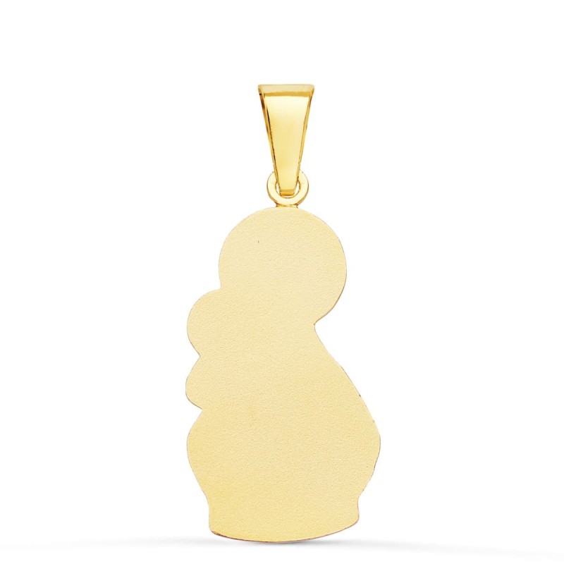 Medalla Oro Amarillo Virgen Del Carmen Silueta 28X14 Mm oro 18k