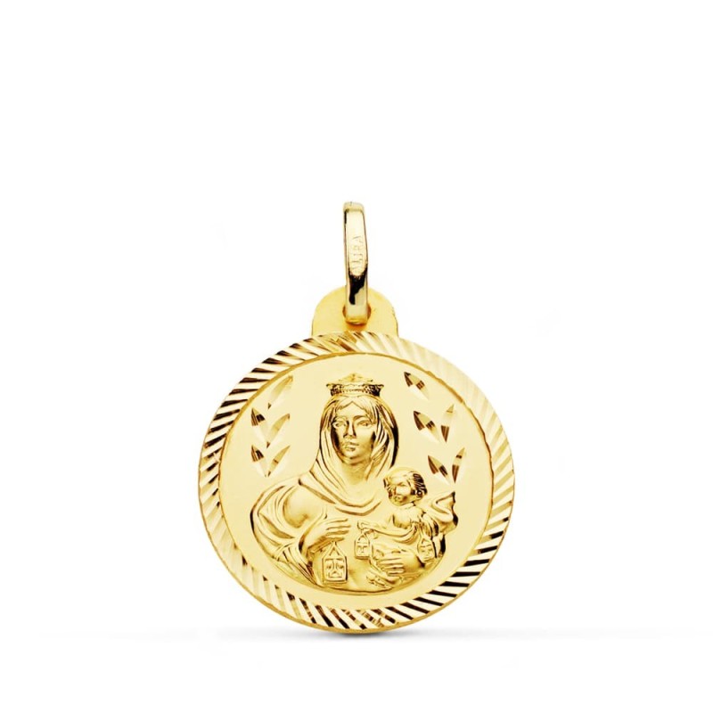 Medalla Oro Amarillo Virgen Del Carmen Helice 20 Mm oro 18k