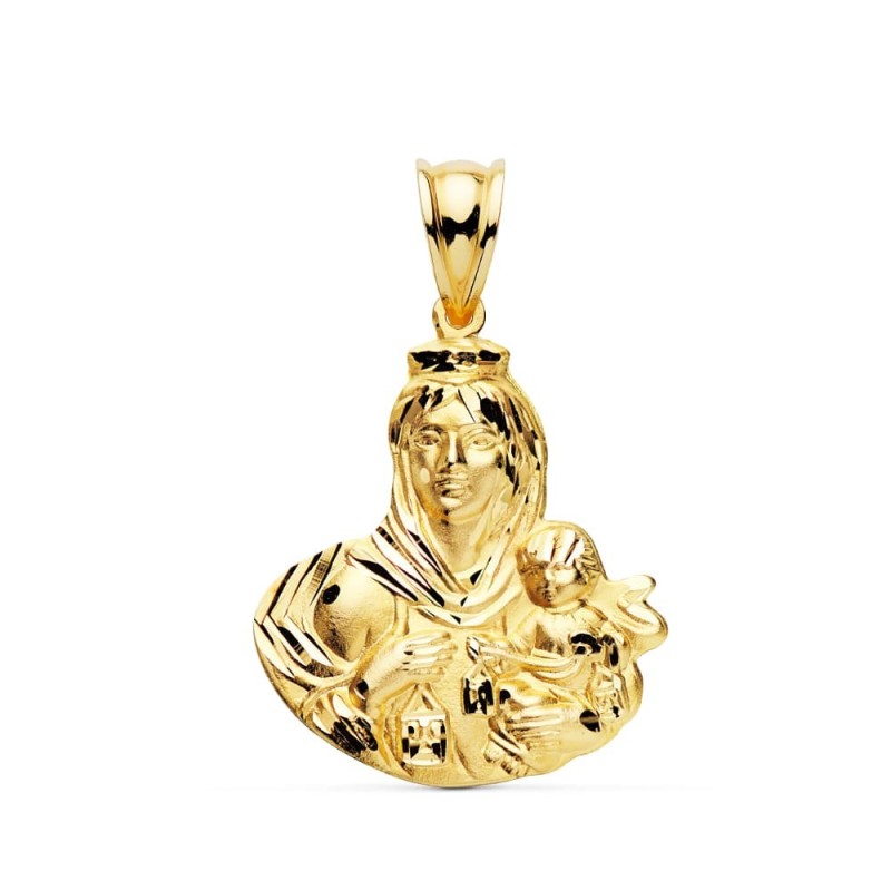 Medalla Silueta Virgen Del Carmen Oro Amarillo 24X22 Mm oro 18k