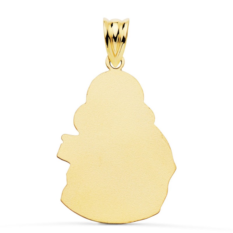 Medalla Oro Amarillo Virgen Del Carmen Silueta Tallada 24X19 Mm oro 18k