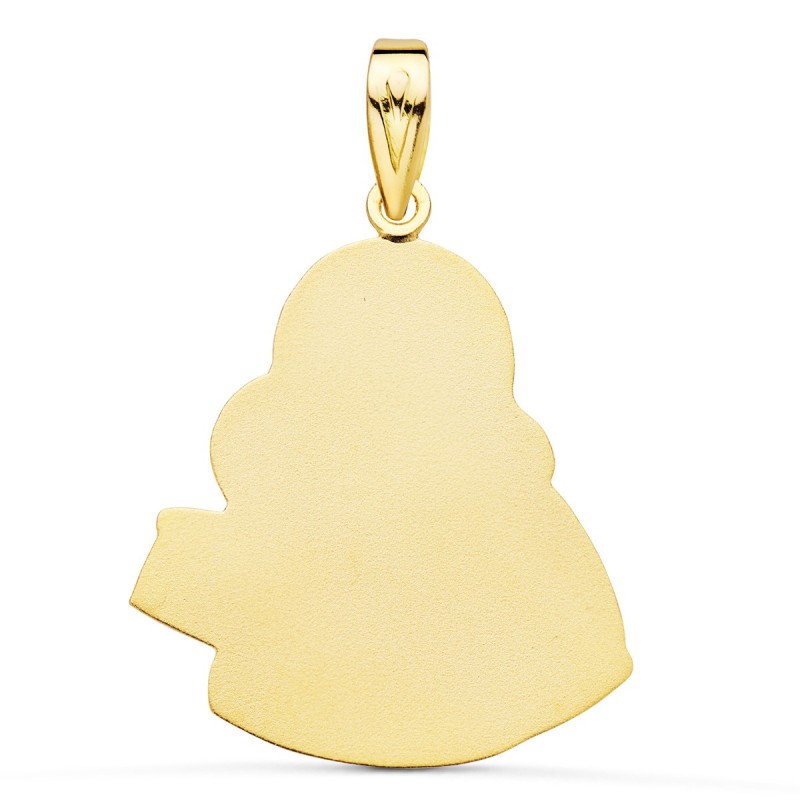 Medalla Oro Amarillo Virgen Del Carmen Silueta Tallada 25X23 Mm oro 18k