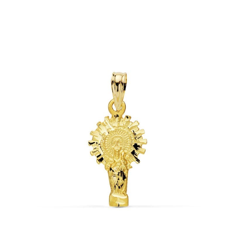 Medalla Oro Amarillo Virgen Del Pilar Silueta 21X11 Mm oro 18k