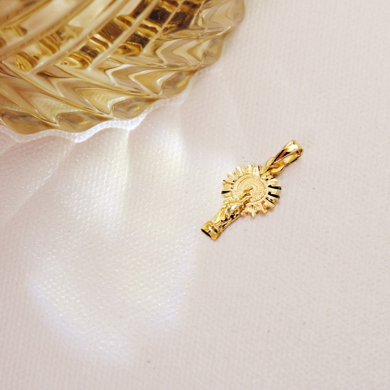Medalla Oro Amarillo Virgen Del Pilar Silueta 21X11 Mm oro 18k