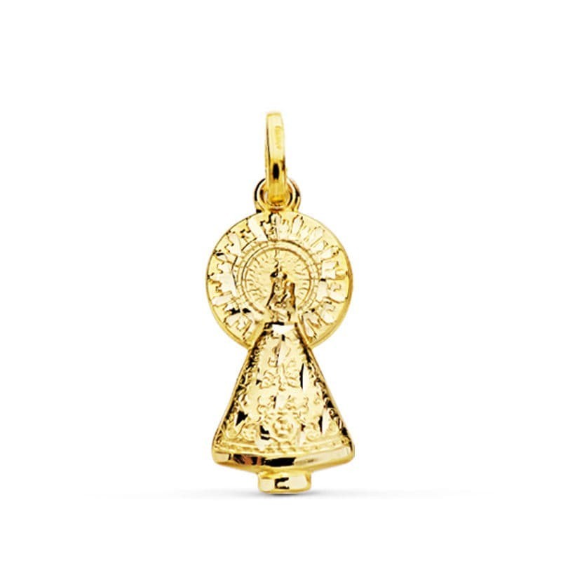 Medalla Oro Amarillo Virgen Del Pilar Silueta 25X11 Mm oro 18k