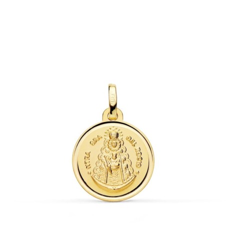 Medalla Oro Amarillo Virgen Del Rocio Bisel 16 Mm oro 18k