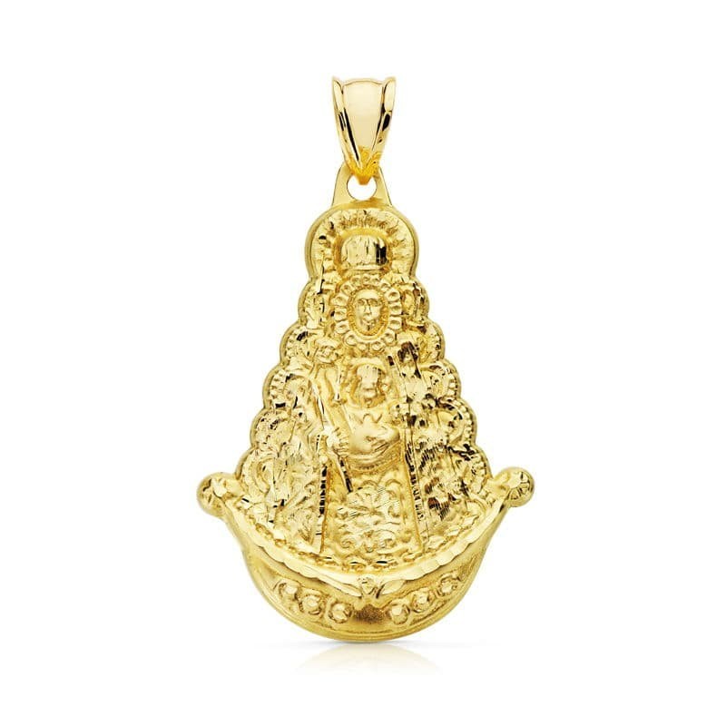 Medalla Oro Amarillo Virgen Del Rocio Silueta 35X25 Mm oro 18k