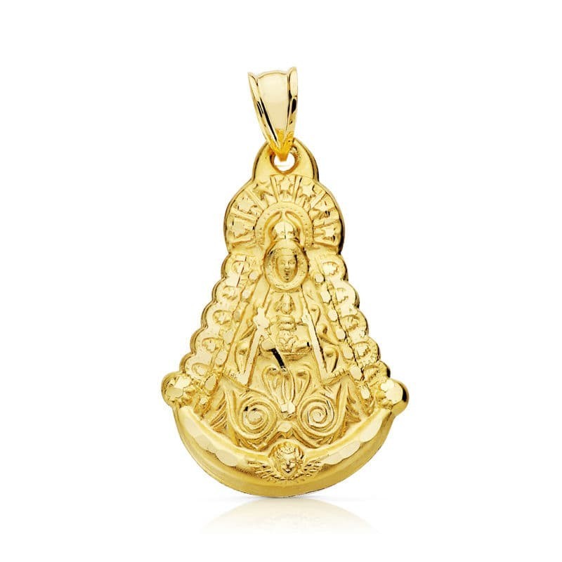Medalla Oro Amarillo Virgen Del Rocio Silueta 30X20 Mm oro 18k
