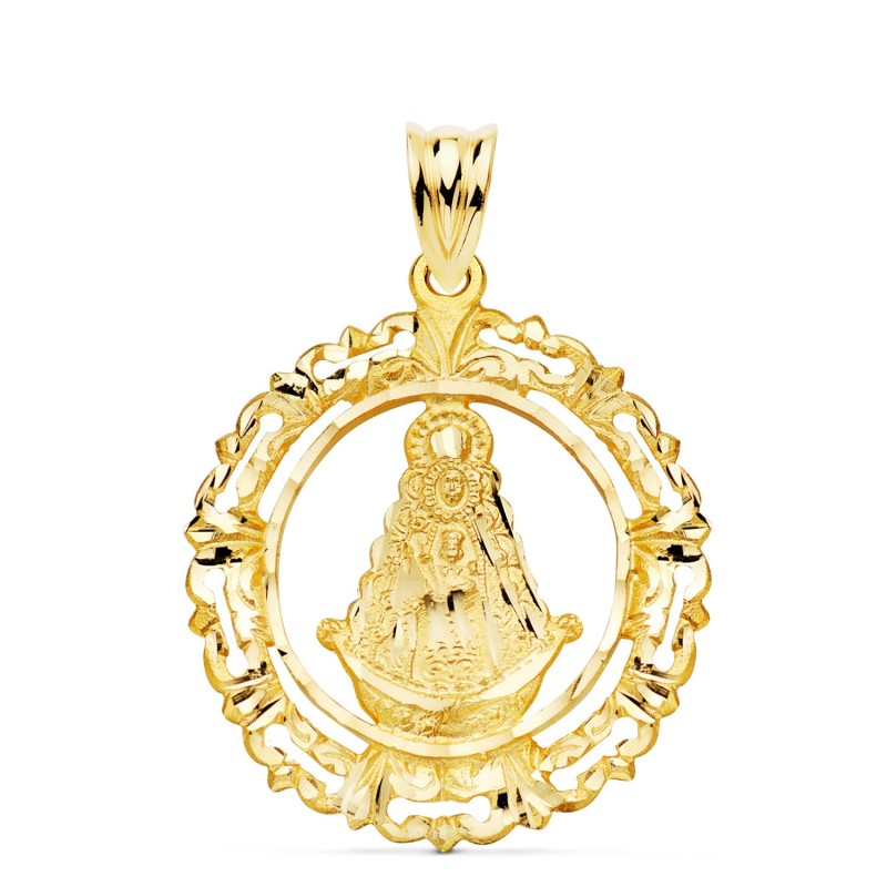 Medalla Oro Amarillo Virgen Del Rocio Cerco 29X25 Mm oro 18k