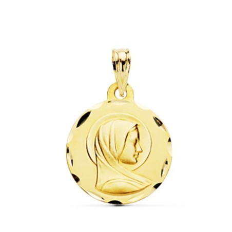 Medalla Oro Amarillo Maria Francesa 16 Mm oro 18k