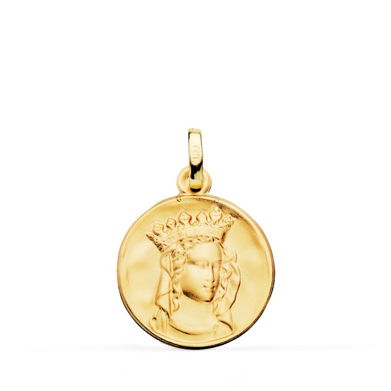 Medalla Oro Amarillo Notre Dame De Paris 18 Mm oro 18k