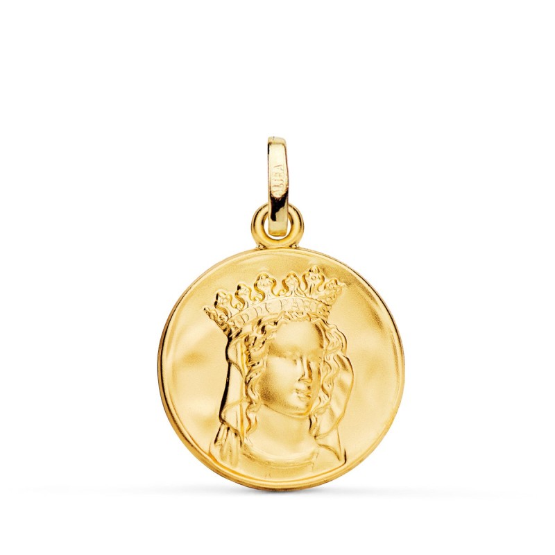 Medalla Oro Amarillo Notre Dame De Paris 20 Mm oro 18k