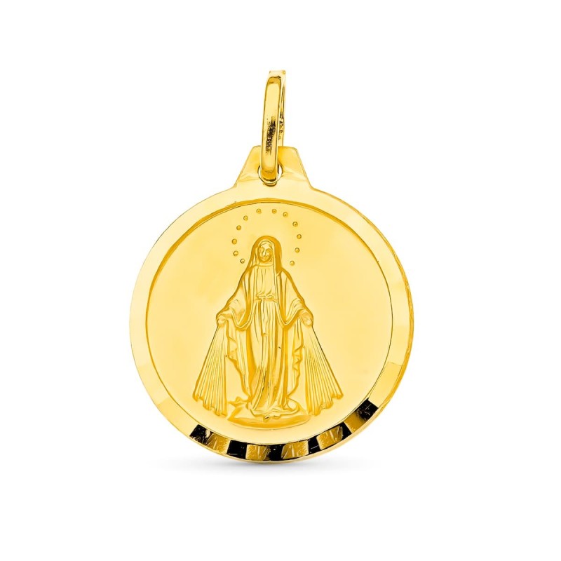 Medalla Oro Amarillo Virgen Milagrosa 20 Mm oro 18k