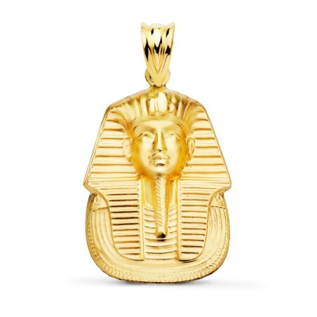 Colgante Oro Amarillo Tutankamon Matizado. 24X18 Mm oro 18k