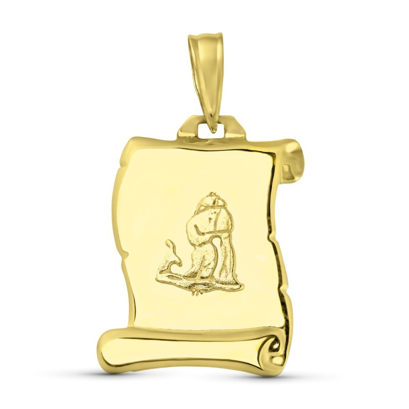 Horoscopo Oro Amarillo Acuario Pergamino oro 18k