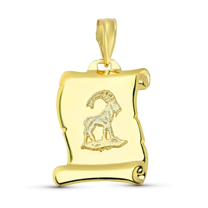 Horoscopo Oro Amarillo Capricor 20X14 Mm oro 18k