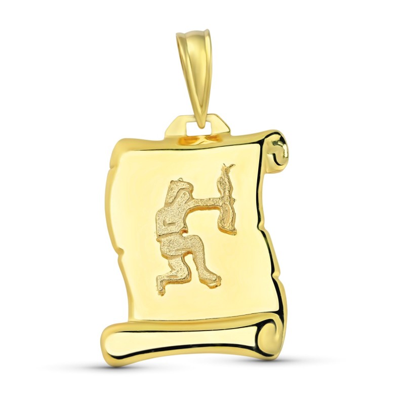 Horoscopo Oro Amarillo Sagitario Pergamino oro 18k