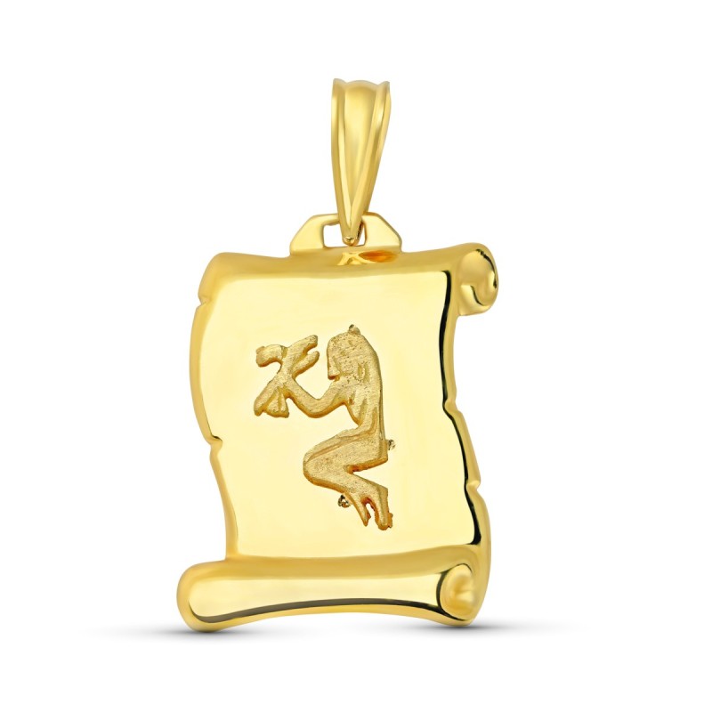 Horoscopo Oro Amarillo Virgo Pergamino oro 18k