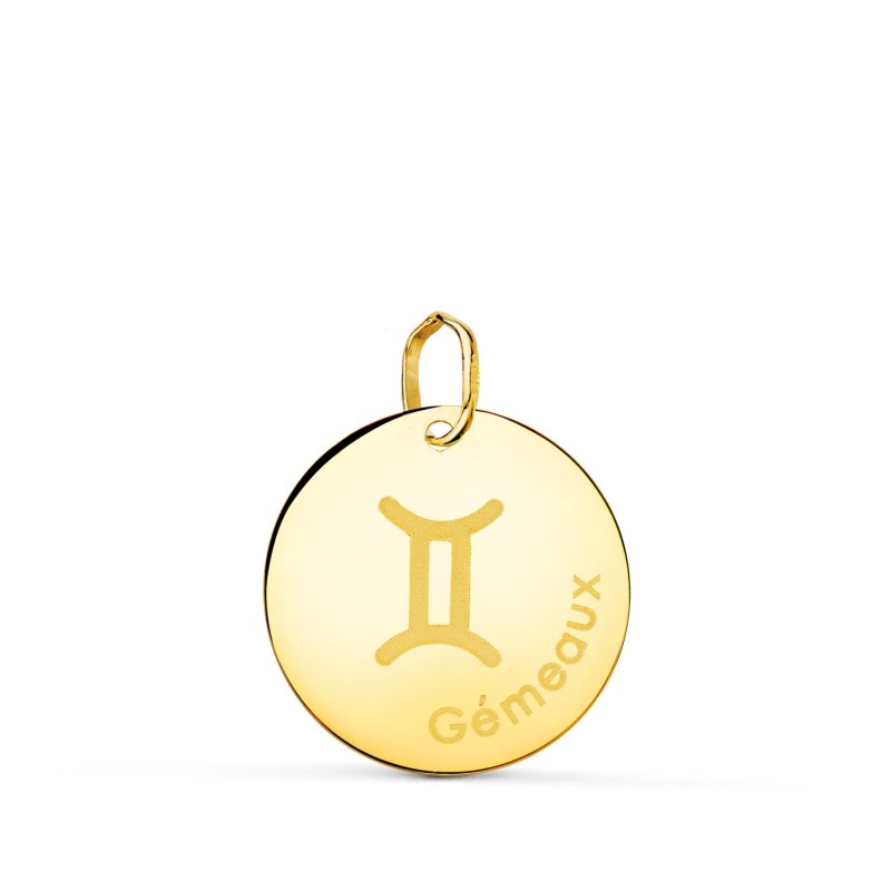 Horoscopo Oro Amarillo Geminis En Frances Brillo 16 Mm oro 18k