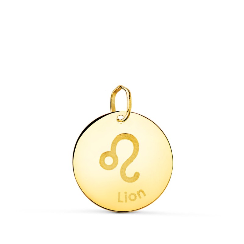 Horoscopo Oro Amarillo Leo En Frances Brillo 16 Mm oro 18k