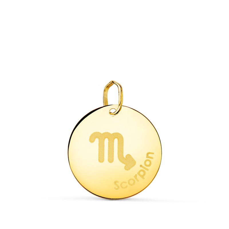 Horoscopo Oro Amarillo Escorpio En Frances Brillo 16 Mm oro 18k