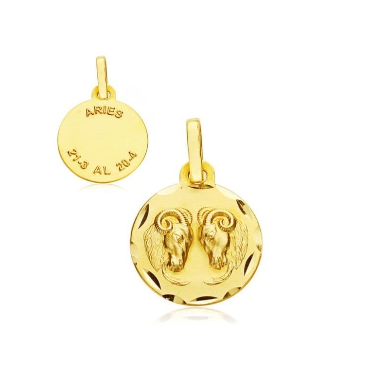 Horoscopo Oro Amarillo Aries 13 Mm oro 18k