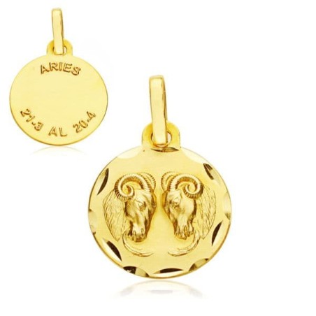 Horoscopo Oro Amarillo Aries 13 Mm oro 18k