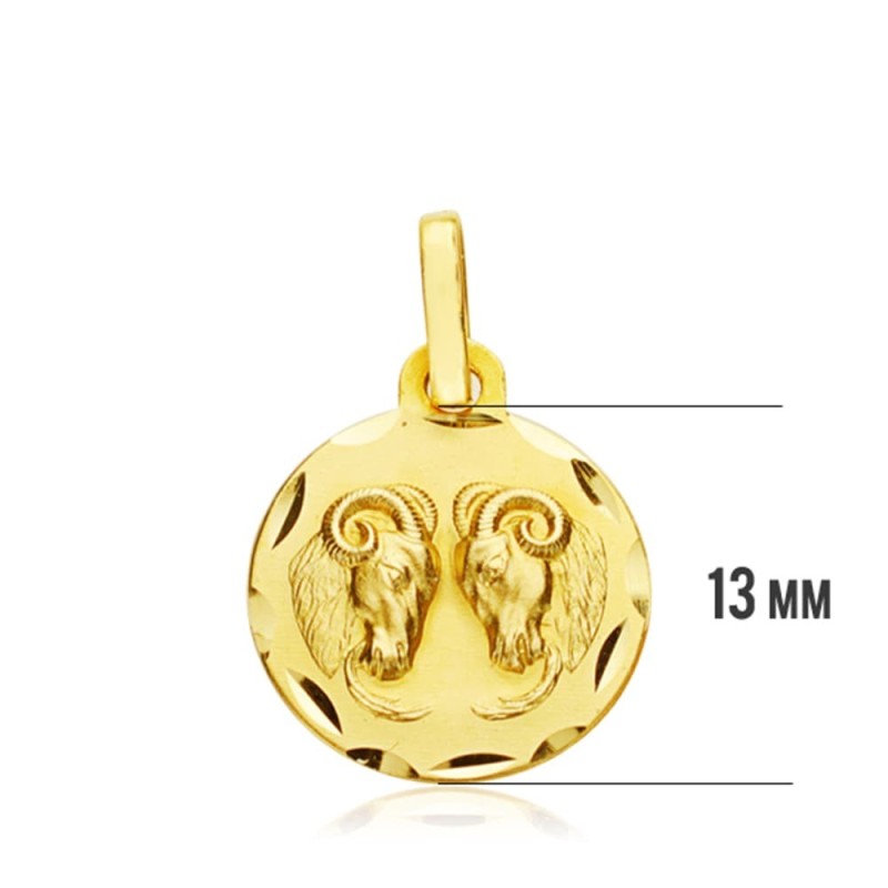 Horoscopo Oro Amarillo Aries 13 Mm oro 18k