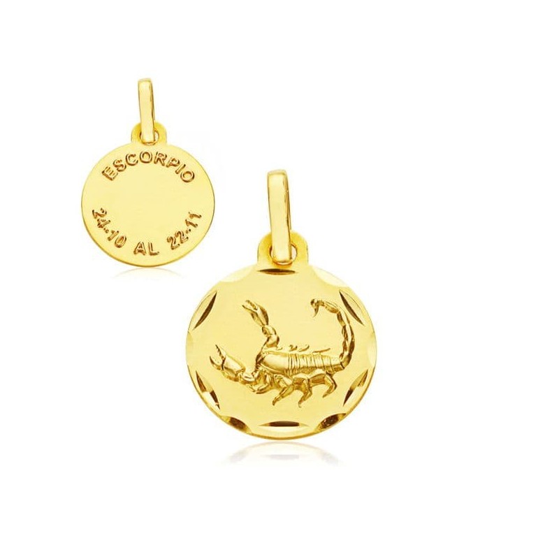 Horoscopo Oro Amarillo Escorpio 13 Mm oro 18k