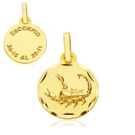 Horoscopo Oro Amarillo Escorpio 13 Mm oro 18k