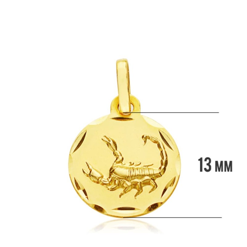 Horoscopo Oro Amarillo Escorpio 13 Mm oro 18k