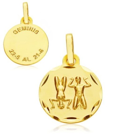 Horoscopo Oro Amarillo Geminis 13 Mm oro 18k