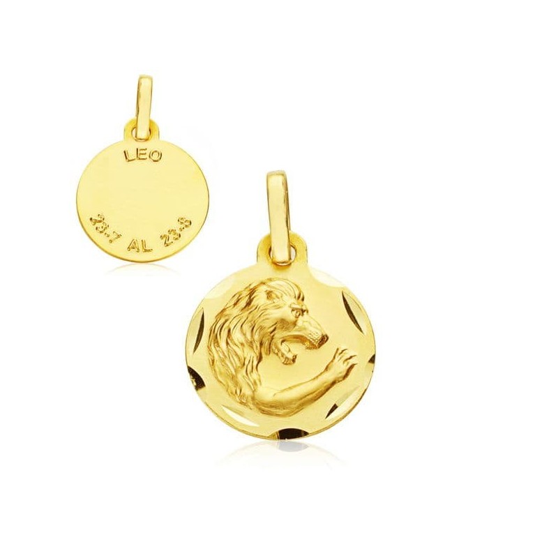 Horoscopo Oro Amarillo Leo 13 Mm oro 18k