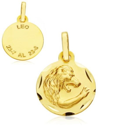 Horoscopo Oro Amarillo Leo 13 Mm oro 18k