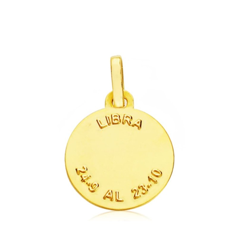 Horoscopo Oro Amarillo Libra 13 Mm oro 18k