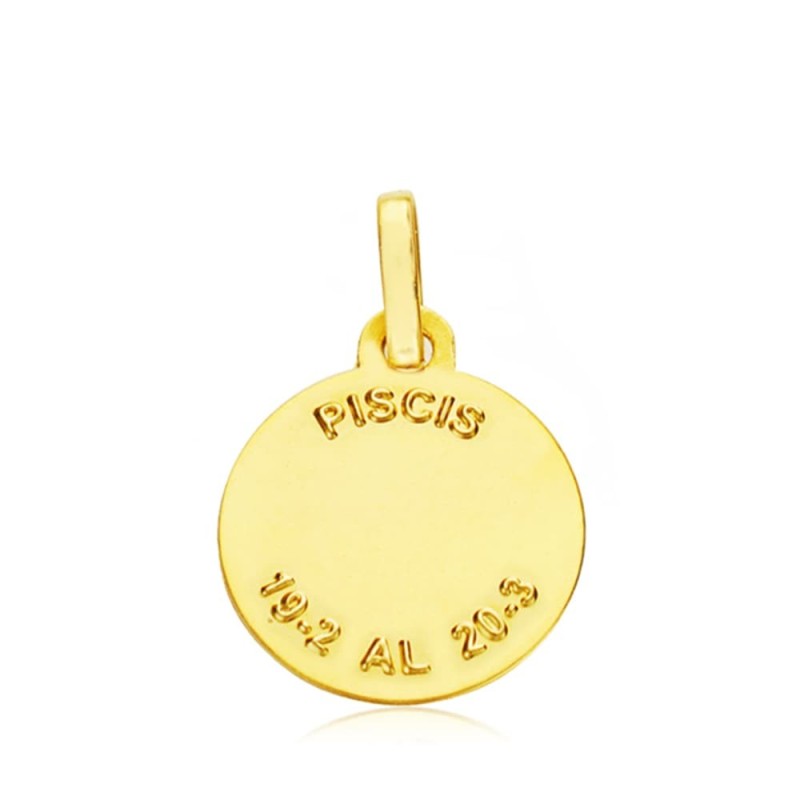 Horoscopo Oro Amarillo Piscis 13 Mm oro 18k