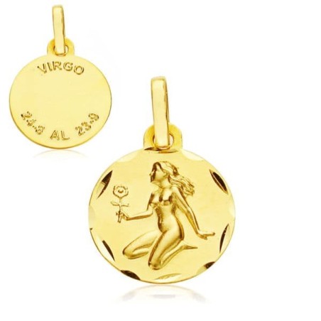 Horoscopo Oro Amarillo Virgo 13 Mm oro 18k