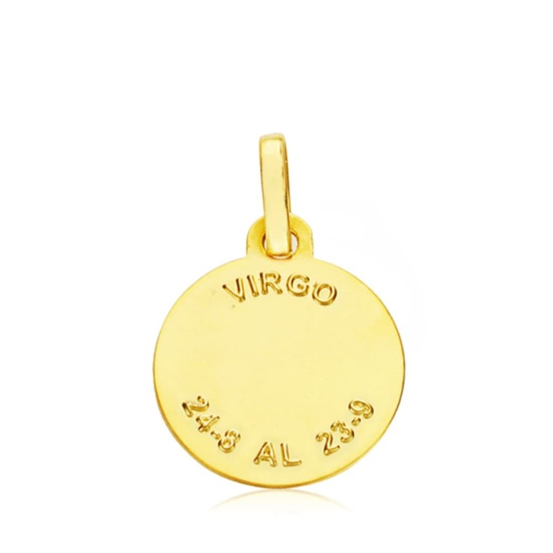 Horoscopo Oro Amarillo Virgo 13 Mm oro 18k
