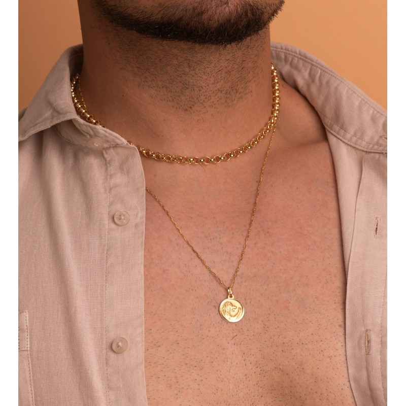 Placa Horoscopo Oro Amarillo Leo 16 Mm oro 18k