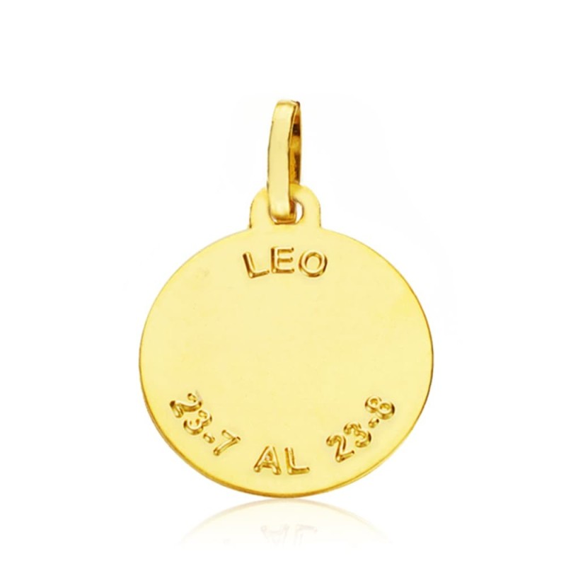 Placa Horoscopo Oro Amarillo Leo 16 Mm oro 18k