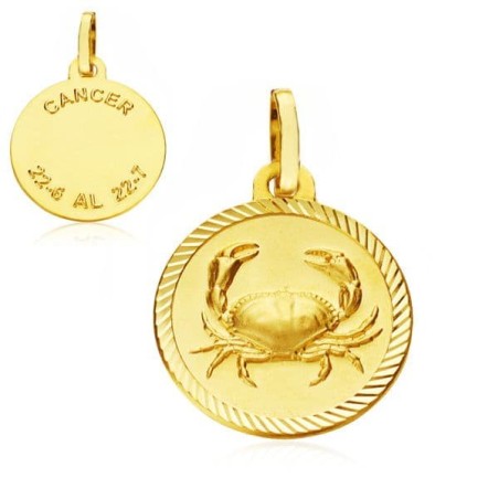 Horoscopo Oro Amarillo Cancer 20 Mm oro 18k