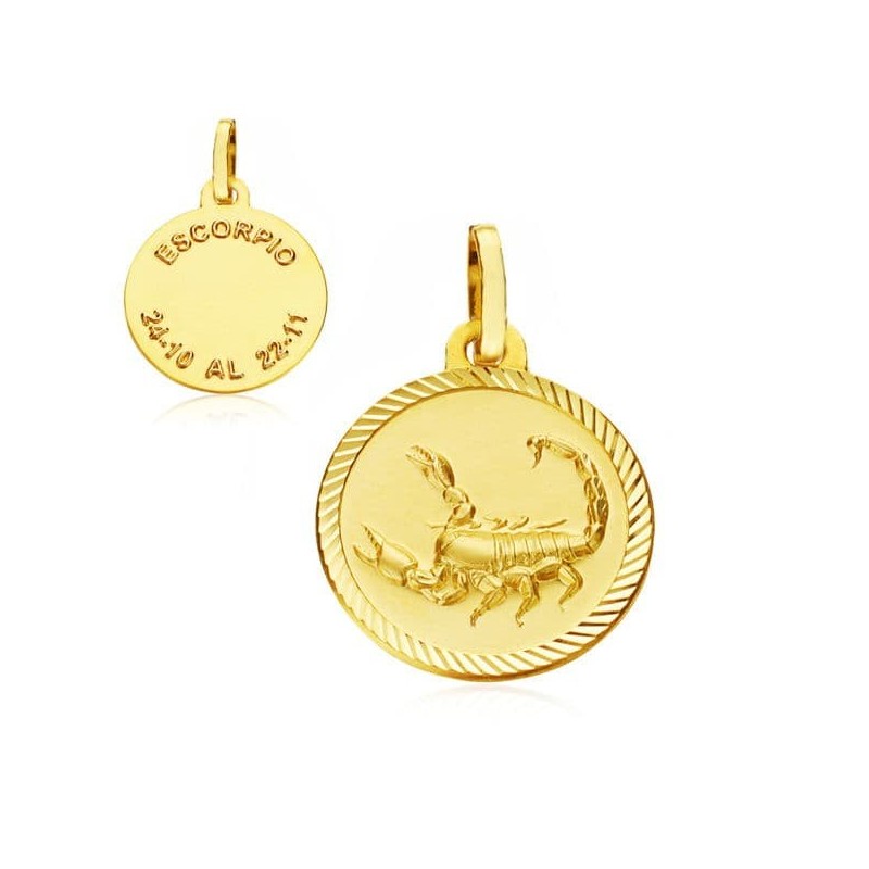 Horoscopo Oro Amarillo Escorpio 20 Mm oro 18k